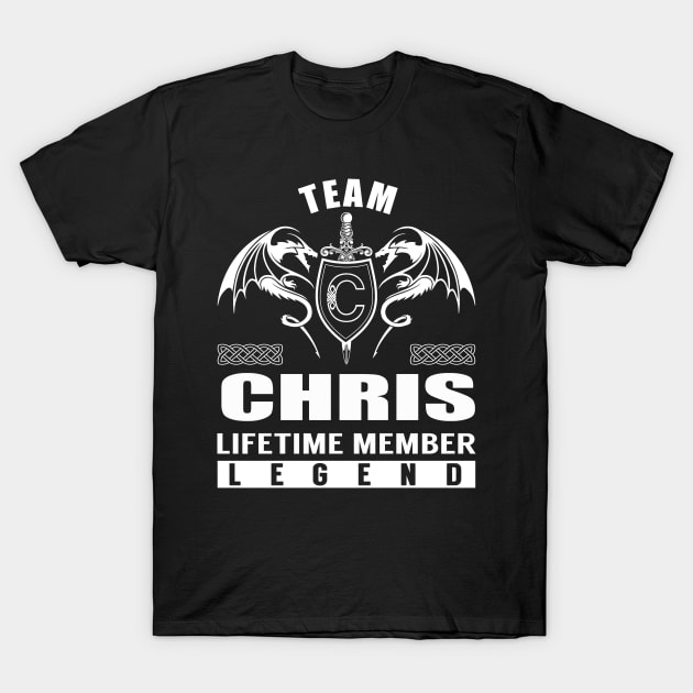 Team CHRIS Lifetime Member Legend T-Shirt by Lizeth